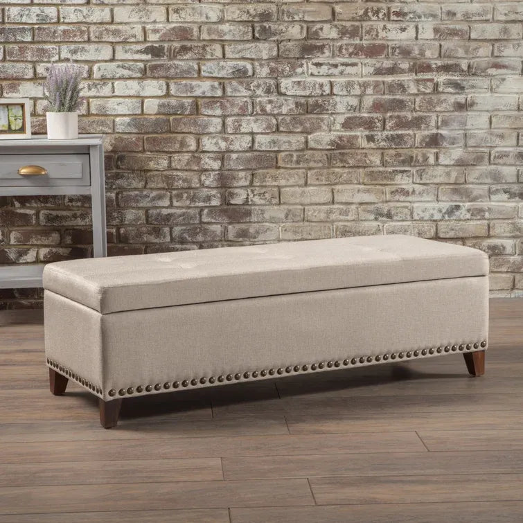 Baltimore Ottoman Beige Fabric