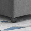 Storage Ottoman Grey Fabric