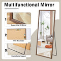 Fourth Generation Solid Wood Frame Full Length Mirror, Dressing Mirror, Bedroom Porch, Decorative Mirror, Clothing Store, Floor Standing Large Mirror, Wall Mounted. 71 