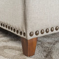 Baltimore Ottoman Beige Fabric