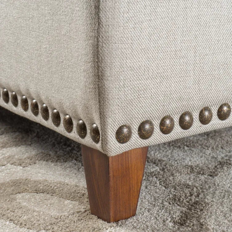 Baltimore Ottoman Beige Fabric