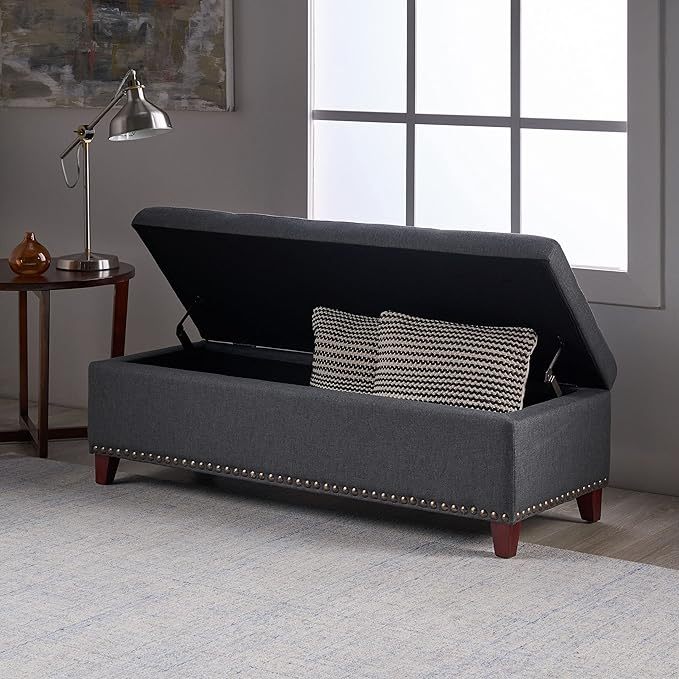 Baltimore Ottoman Dark Gray Fabric