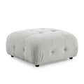 Modular Sectional Sofa, Button Tufted Designed And Diy Combination,L Shaped Couch With Reversible Ottoman, Grey Velvet Light Grey Velvet Wood Soft Tight Back Eucalyptus Pillow Top Arms Foam Spring