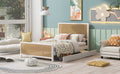 Queen Size Metal Platform Bed With 2 Drawers, White Box Spring Not Required Queen White Bedroom Bed Frame Metal