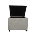 Storage Ottoman Grey Fabric