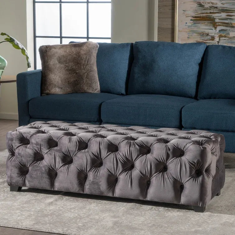 Ottoman Grey Velvet