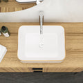 19X15 Inch White Ceramic Rectangular Vessel Bathroom Sink White Ceramic