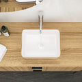 16X12 Inch White Ceramic Rectangular Vessel Bathroom Sink White Ceramic