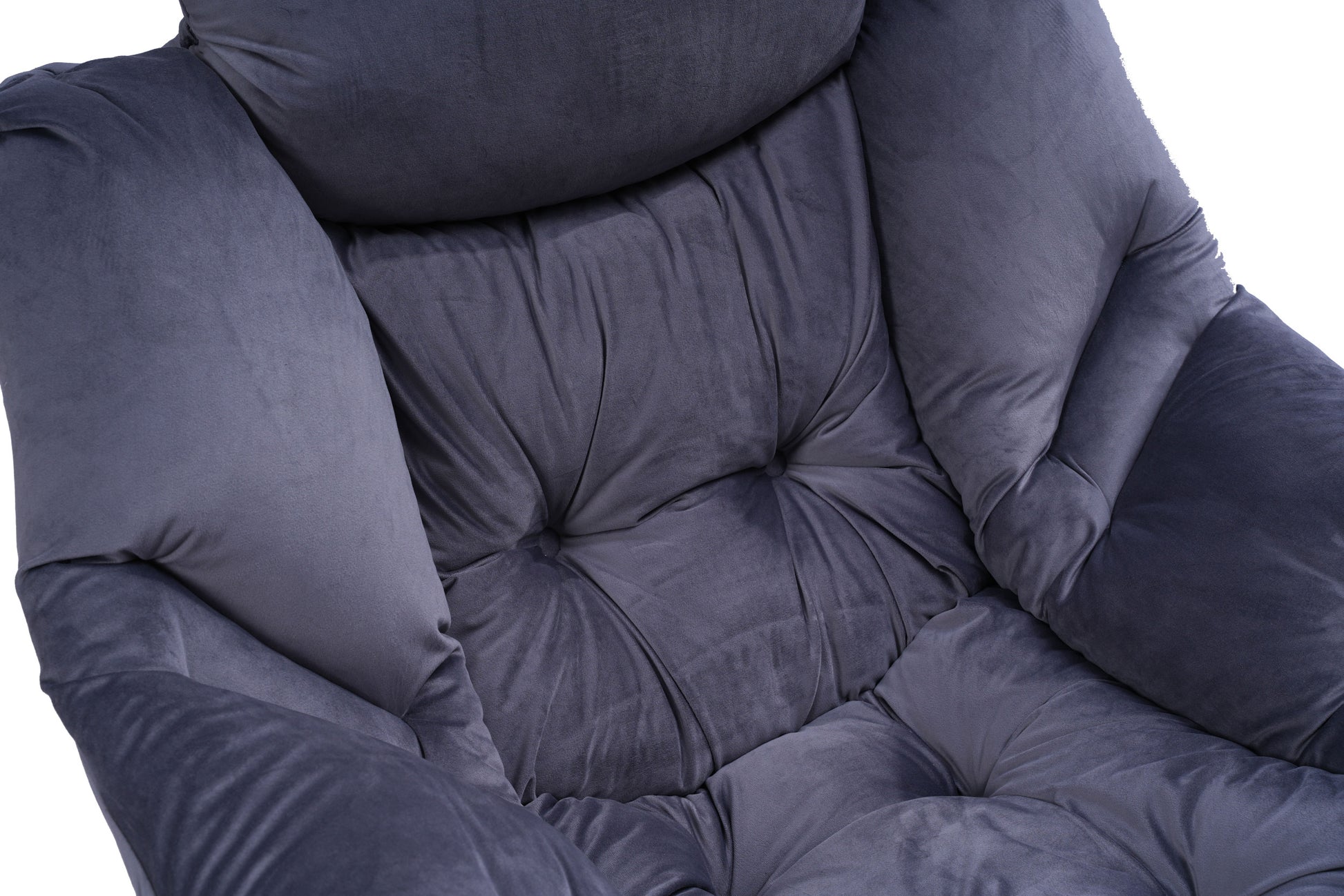 Living Room Chairs Modern Cotton Fabric Lazy Chair, Accent Contemporary Lounge Chair, Single Steel Frame Leisure Sofa Chair With Armrests And A Side Pocket Dark Gray01 Grey Polyester Metal Primary Living Space Soft Polyester Fiber Pad Fabric 1 Seat