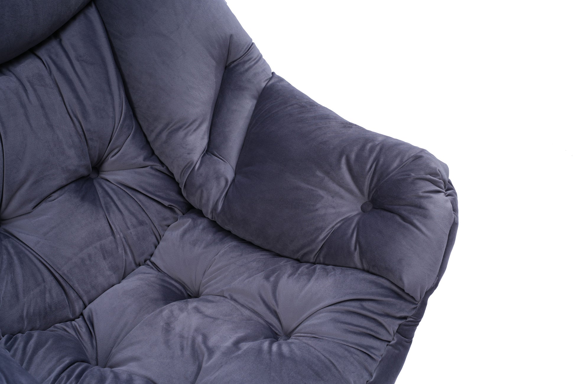 Living Room Chairs Modern Cotton Fabric Lazy Chair, Accent Contemporary Lounge Chair, Single Steel Frame Leisure Sofa Chair With Armrests And A Side Pocket Dark Gray01 Grey Polyester Metal Primary Living Space Soft Polyester Fiber Pad Fabric 1 Seat