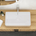 24X14 Inch White Ceramic Rectangular Vessel Bathroom Sink White Ceramic