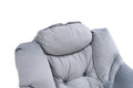 Living Room Chairs Modern Cotton Fabric Lazy Chair, Accent Contemporary Lounge Chair, Single Steel Frame Leisure Sofa Chair With Armrests And A Side Pocket Light Gray02 Light Gray Polyester Metal Primary Living Space Soft Polyester Fiber Pad Fabric 1