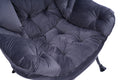 Living Room Chairs Modern Cotton Fabric Lazy Chair, Accent Contemporary Lounge Chair, Single Steel Frame Leisure Sofa Chair With Armrests And A Side Pocket Dark Gray01 Grey Polyester Metal Primary Living Space Soft Polyester Fiber Pad Fabric 1 Seat