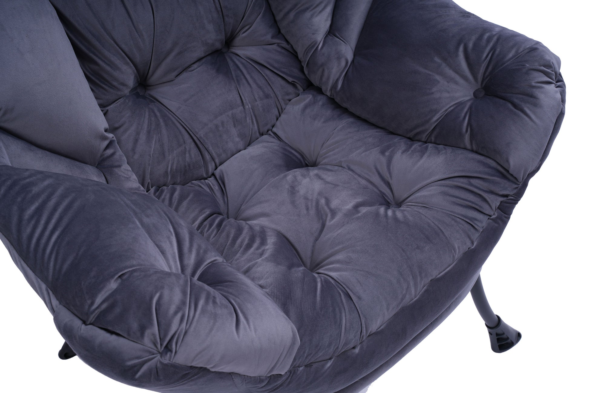 Living Room Chairs Modern Cotton Fabric Lazy Chair, Accent Contemporary Lounge Chair, Single Steel Frame Leisure Sofa Chair With Armrests And A Side Pocket Dark Gray01 Grey Polyester Metal Primary Living Space Soft Polyester Fiber Pad Fabric 1 Seat