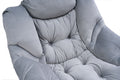 Living Room Chairs Modern Cotton Fabric Lazy Chair, Accent Contemporary Lounge Chair, Single Steel Frame Leisure Sofa Chair With Armrests And A Side Pocket Light Gray02 Light Gray Polyester Metal Primary Living Space Soft Polyester Fiber Pad Fabric 1