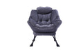 Living Room Chairs Modern Cotton Fabric Lazy Chair, Accent Contemporary Lounge Chair, Single Steel Frame Leisure Sofa Chair With Armrests And A Side Pocket Dark Gray01 Grey Polyester Metal Primary Living Space Soft Polyester Fiber Pad Fabric 1 Seat