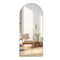 The 4Th Generation Floor Standing Full Length Rearview Mirror. Metal Framed Arched Wall Mirror, Bathroom Makeup Mirror, Floor Standing Mirror With Bracket. 71 