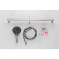 Handheld Shower With 28 Inch Slide Bar And 59 Inch Hose Brushed Nickel Bathroom Stainless Steel