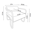 Living Room Iron Sofa Chair, Lazy Individual Chair, Balcony Leisure Chair Color: Gary Grey Corduroy