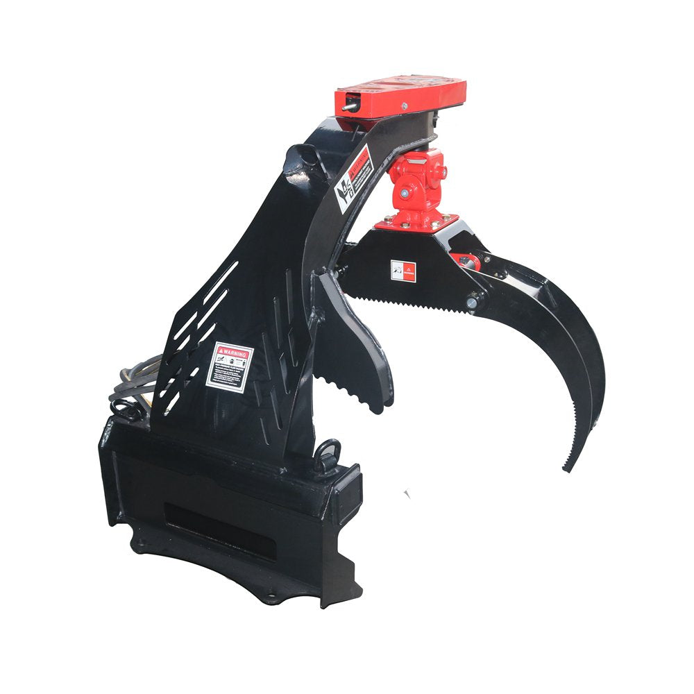 Skid Steer Log Grapple Black Steel