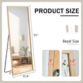 Fourth Generation Solid Wood Frame Full Length Mirror, Dressing Mirror, Bedroom Porch, Decorative Mirror, Clothing Store, Floor Standing Large Mirror, Wall Mounted. 71 