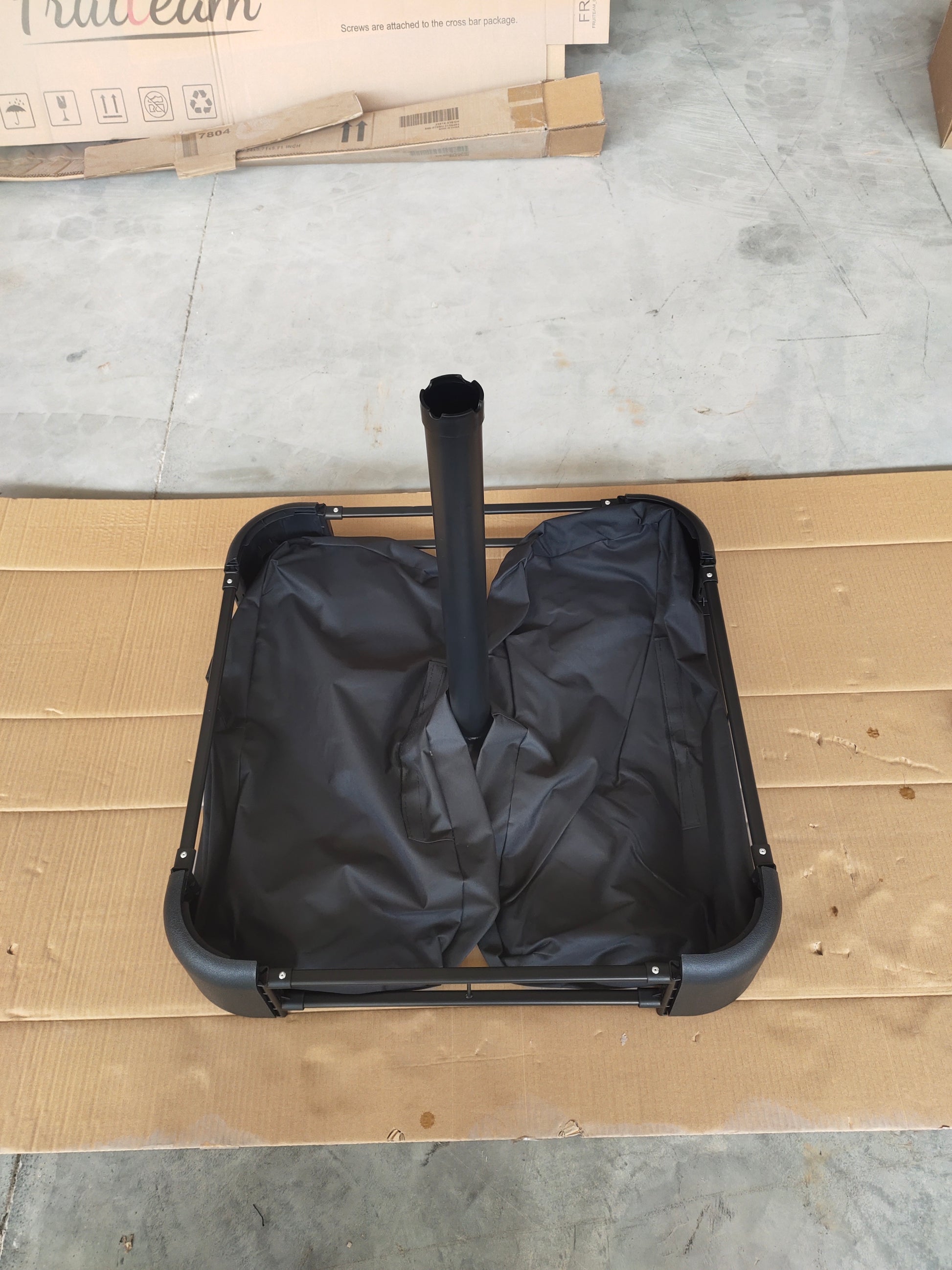 15X9Ft Large Double Sided Rectangular Outdoor Twin Patio Market Umbrella With Light And Base Red Red Metal