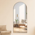 The 4Th Generation Floor Standing Full Length Rearview Mirror. Metal Framed Arched Wall Mirror, Bathroom Makeup Mirror, Floor Standing Mirror With Bracket. 71 