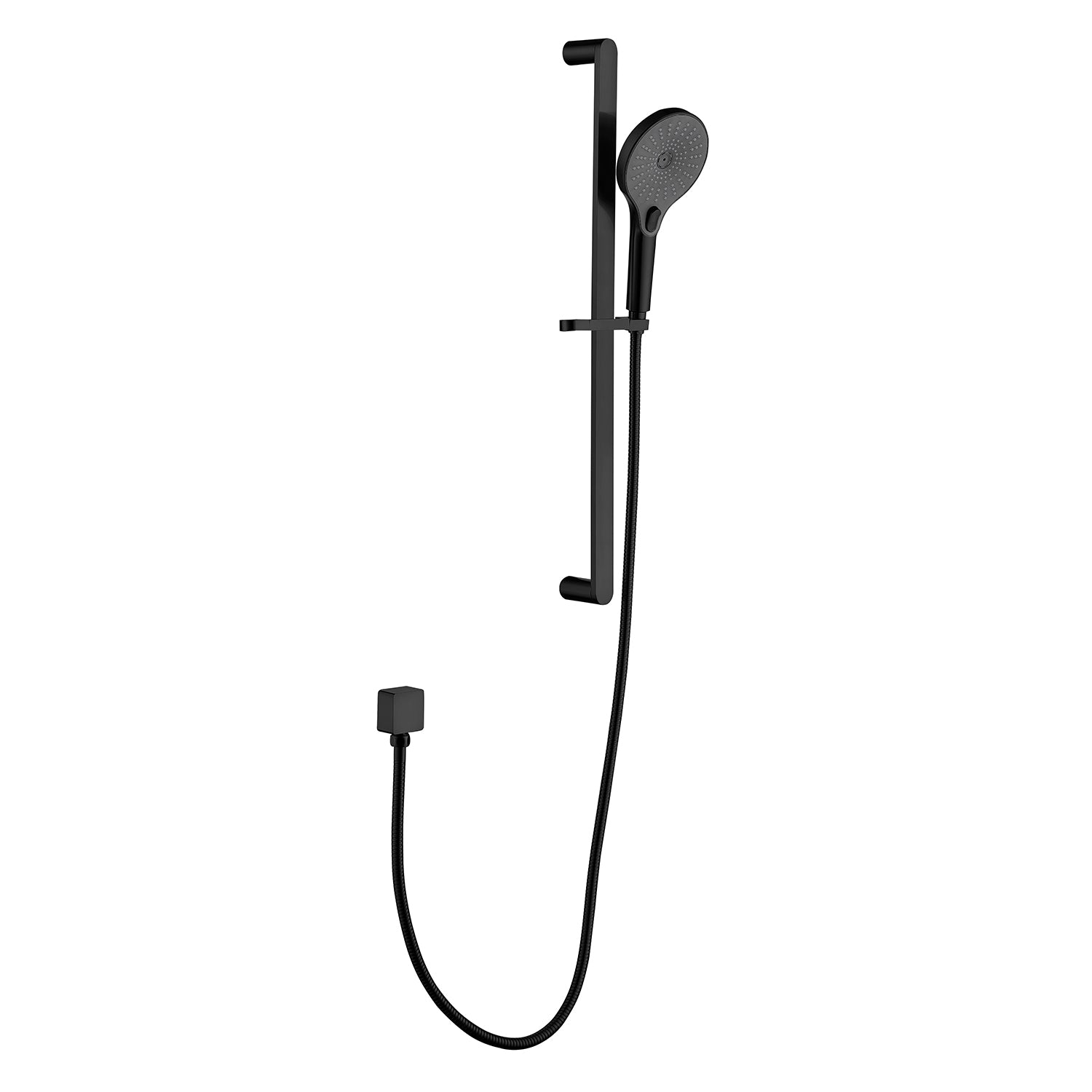 Handheld Shower With 28 Inch Slide Bar And 59 Inch Hose Matte Black Bathroom Stainless Steel