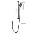 Handheld Shower With 28 Inch Slide Bar And 59 Inch Hose Matte Black Bathroom Stainless Steel