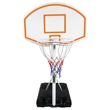 Poolside Basketball Hoop Portable Swimming Pool Basketball System Height Adjustable 3.1Ft 4.7Ft With 36" Backboard For Indoor Outdoor Use Orange Balls Sports Orange Portable Garden & Outdoor Iron Plastic