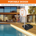 Poolside Basketball Hoop Portable Swimming Pool Basketball System Height Adjustable 3.1Ft 4.7Ft With 36