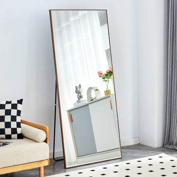 Fourth Generation Solid Wood Frame Long Mirror, Dressing Mirror, Bedroom Foyer, Decorative Mirror, Clothing Store, Floor To Ceiling Mirror, Wall Mounted. 71 "* 31.4" Transparent Glass