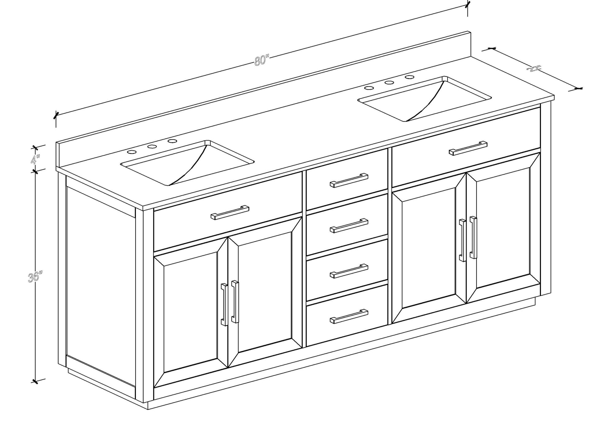 80" Bathroom Vanity With Double Sink, Freestanding Modern Bathroom Vanity With Soft Close Cabinet And 3 Drawers, Solid Wood Bathroom Storage Cabinet With Quartz Countertop, Milk Oak Light Oak Bathroom Modern Solid Wood