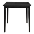 Counter Height Table Black Finish 1Pc Square Transitional Style Wooden Dining Kitchen Furniture Black Seats 4 Dining Room Casual,Transitional Kitchen & Dining Tables Square Wood