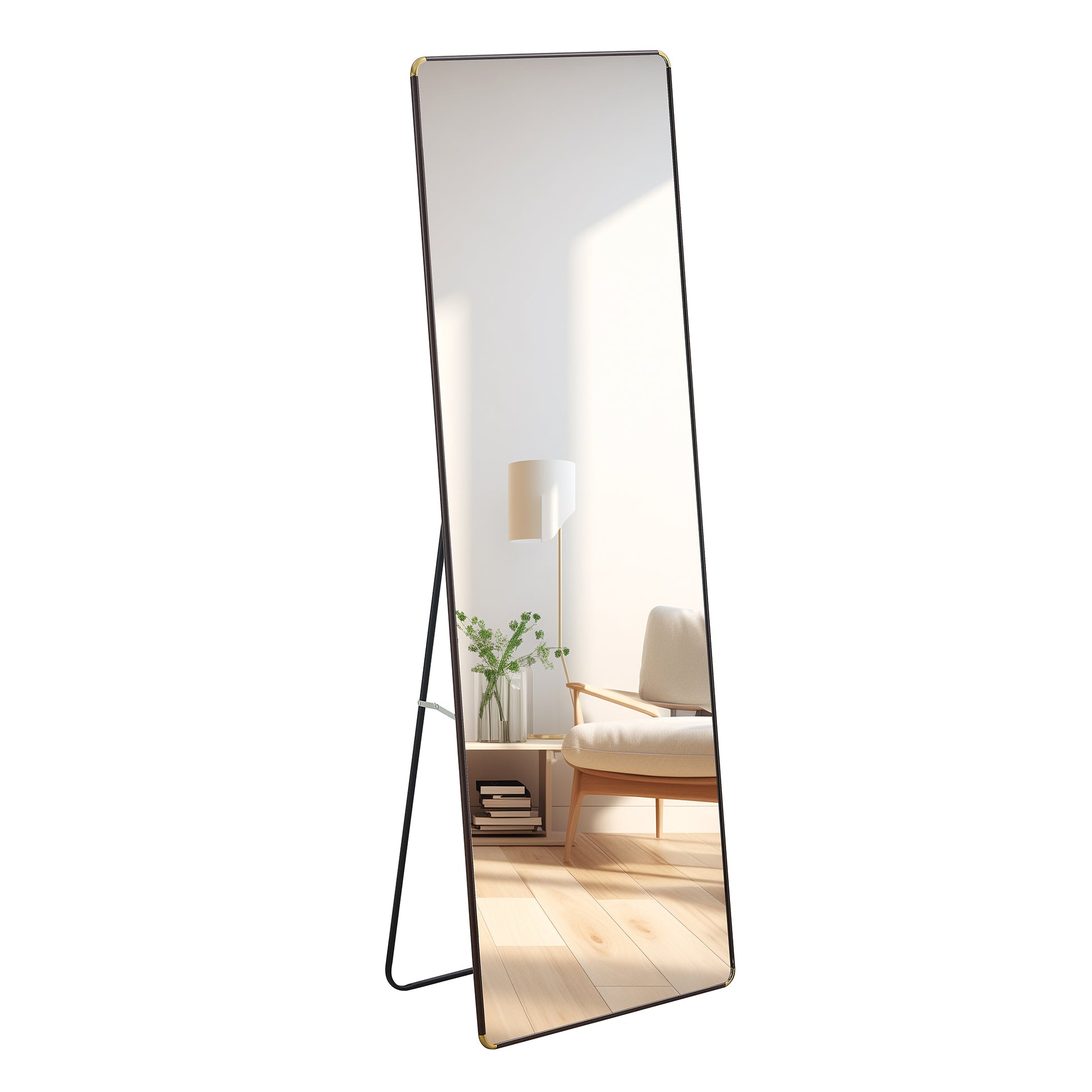 The 4Th Generation Floor Standing Full Length Mirror. Wall Mirror, Bathroom Makeup Mirror, Bedroom Foyer, Clothing Store, Wall Mounted.65 "* 23.2" Transparent Glass