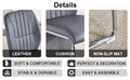A Set Of 4 Dining Chairs, Gray Dining Chair Set, Pu Material Patterned High Backrest Seats And Sturdy Leg Chairs, Suitable For Restaurants, Kitchens, And Living Rooms. Gray Pu