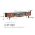 Walnut Color North America A Grade Solid Red Oak Tv Cabinet With Chinese Changhong Glass Doors, Two Drawer Storage Space Tv Standing Walnut Brown Primary Living Space 70 79 Inches 70 79 Inches European,Modern Oak 75 Inches Wood Wood Glass