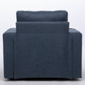 Modern Swivel Accent Sofa Chairergonomic Casual 90 Degree Swivel Single Sofa Seat With Drink Holder Living Room Chair ,Soft Egyptian Velvet Sofa Chair Blue Brown Wood Primary Living Space Delicate Duty Pine 1 Seat Blue Linen Soft Cushion Back Art