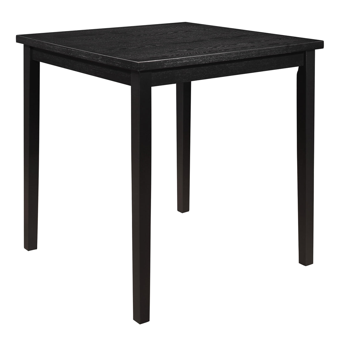 Counter Height Table Black Finish 1Pc Square Transitional Style Wooden Dining Kitchen Furniture Black Seats 4 Dining Room Casual,Transitional Kitchen & Dining Tables Square Wood