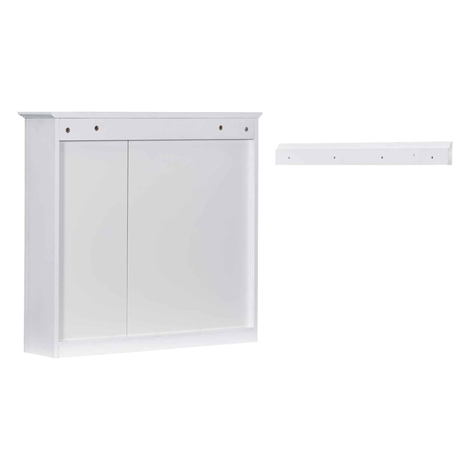 30'' X 28'' Medicine Cabinet, Wall Mounted Bathroom Storage Cabinet, Modern Bathroom Wall Cabinet With Mirror,Medicine Cabinet, Mirror Cabinet With 3 Open Shelves Not Include Bathroom Vanity White 1 5 Mirror Included Bathroom Wall Mounted Mdf Glass