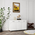 Three Doors Side Table White White Mdf