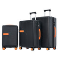 Contrast Color 3 Piece Luggage Set Hardside Spinner Suitcase With Tsa Lock 20