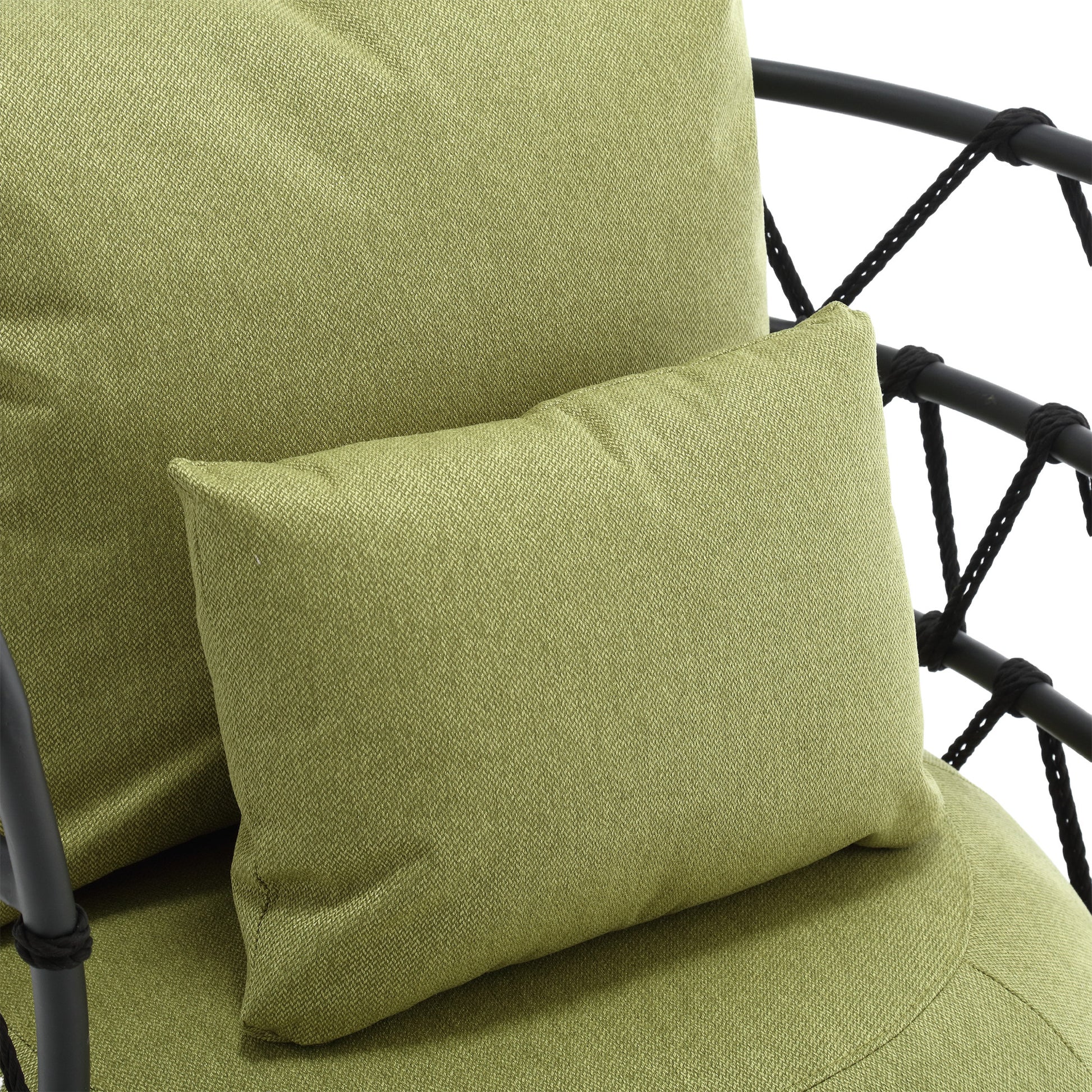 Coolmore Upholstered Tufted Living Room Chair Textured Linen Fabric Accent Chair With Metal Stand Olive Linen