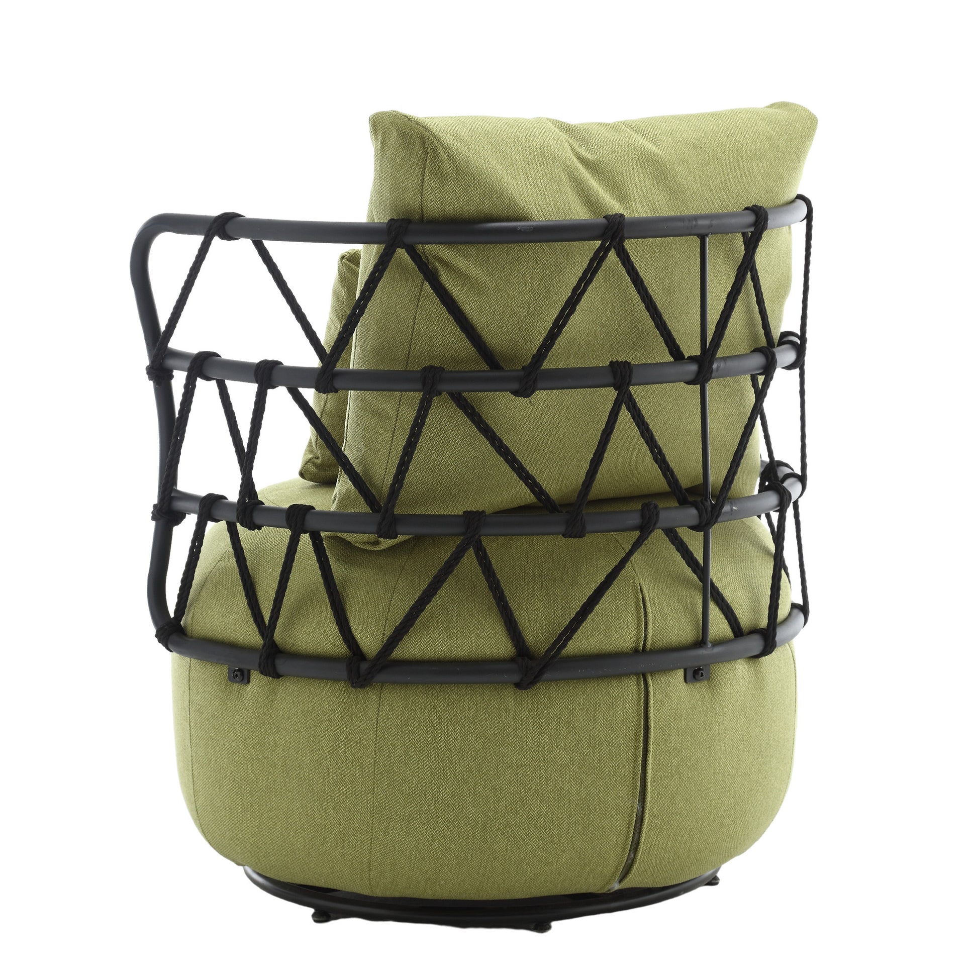 Coolmore Upholstered Tufted Living Room Chair Textured Linen Fabric Accent Chair With Metal Stand Olive Linen