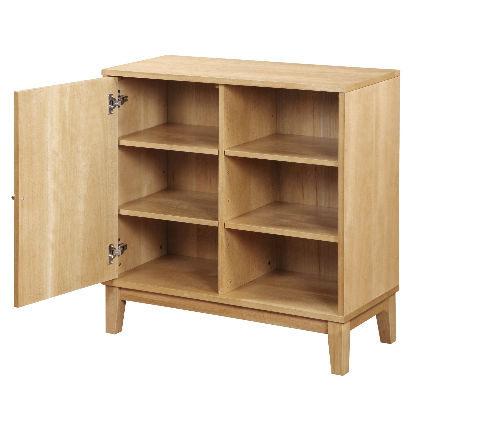 Buffet Cabinet With Storage,Storage Cabinet With Natural Rattan Decorated Doors,Rattan Cabinet With Adjustable Shelf,Sideboard For Living Room,Kitchen,Hallway,1 Doors, Shelf With Storage, Natural Natural Rubber Wood