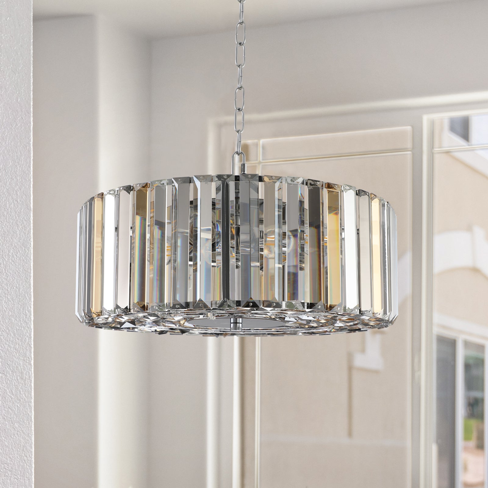 Modern Crystal Chandelier For Living Room Round Cristal Lamp Luxury Home Decor Light Fixture Transparent Modern Crystal