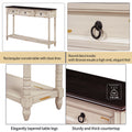 Console Table Sofa Table With Drawers For Entryway With Projecting Drawers And Long Shelf Beige, Old Sku: Wf189574Aad Beige Solid Wood Mdf