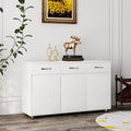 Three Doors Side Table White White Mdf