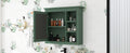 30'' X 28'' Medicine Cabinet, Wall Mounted Bathroom Storage Cabinet, Modern Bathroom Wall Cabinet With Mirror,Medicine Cabinet, Mirror Cabinet With 3 Open Shelves Not Include Bathroom Vanity Green 1 5 Mirror Included Bathroom Wall Mounted Mdf Glass