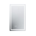 Led Bathroom Mirror, 24X40 Inch Bathroom Vanity Mirrors With Lights, Mirrors For Wall With Smart Touch Button, Anti Fog, Memory Function, Stepless Dimmable Makeup Mirror Horizontal Vertical White Aluminium